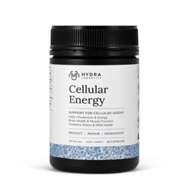 Hydra Longevity Cellular Energy, Specifically Designed for Natural Decline in NAD+ Levels | Improved Muscle Function, & Rejuvenate skin & organs | Vegan Friendly, GMO Free | 30 Capsules (30 Serves)