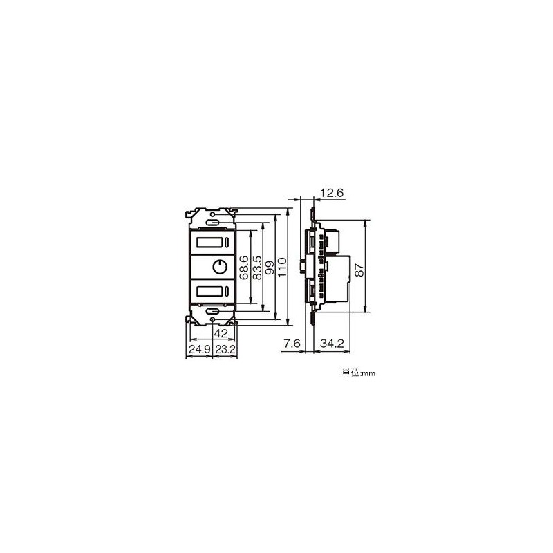 Panasonic WTA53936WK Embedded Electronic Bathroom Ventilation Switch Set, AC/DC Motor