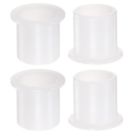 QUARKZMAN Flanged Sleeve Bearing 20 mm Bore 24 mm AD 26 mm Length Nylon Bushings for Shaft White Pack of 4