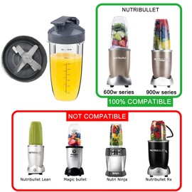for Nutribullet Blender Cup & Blade Replacement Parts, Extractor Blade and 32oz Huge Cup with Flip-Top to-Go Lid Compatible with nutribullet Blender 600w/900w Series Spare Parts Accessories