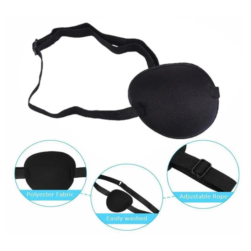 HAYATEC Concave Eye Patch Foam Groove Washable Eyeshades Adjust Strap