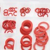 150Pcs Fiber Washer Insulation Flat Washer Assortment, 14 Sizes Red