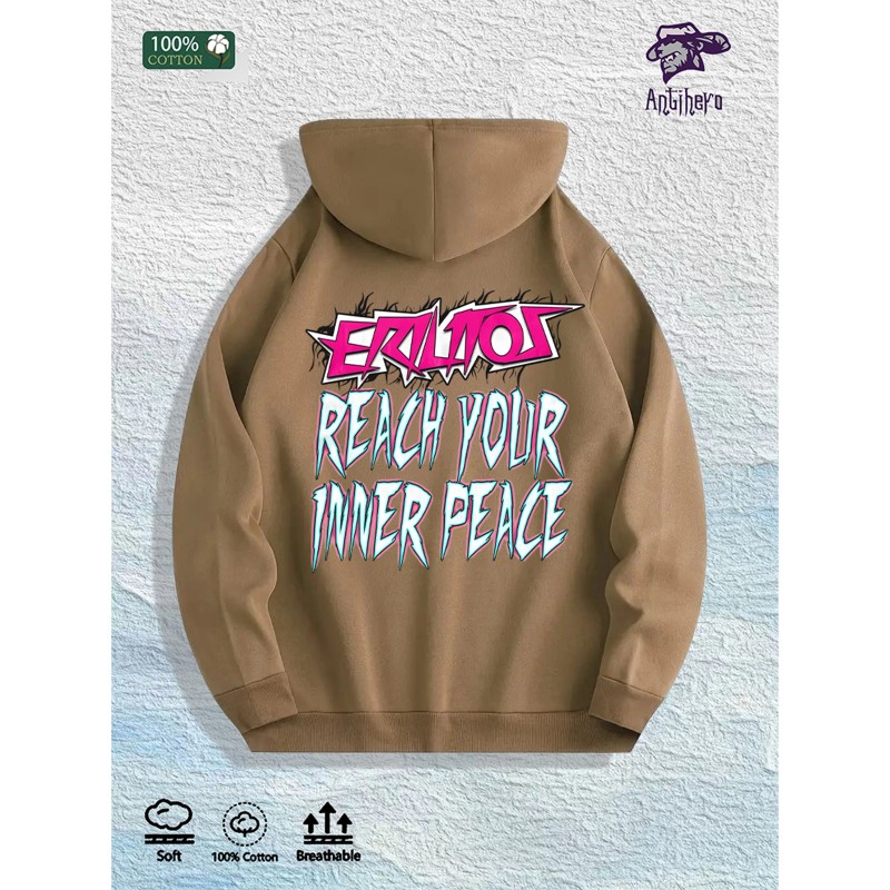 Antihero Reach Inner Peace Graphic Hoodie 100% Cotton US Warehouse