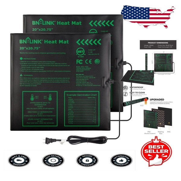 Unbranded Durable Hydroponic Heating Pad 20x20.75 - Waterproof & Safe