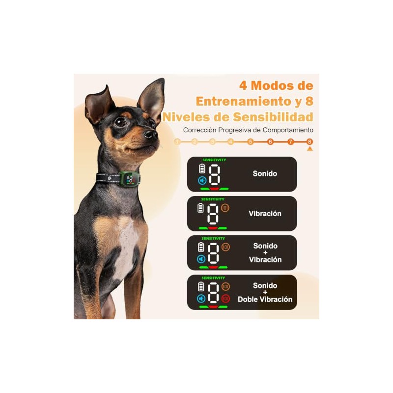 FEISEDY Collar de Castigo para Perro - Collar Antiladridos Automático