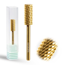 Curacoro Nail Drill Bits 3/32'' - Small Barrel Carbide Bit (Coarse) for Professional Finish, Precisely Remove, Shape & Smooth Acrylic or Gel Nails, Nail Art Pedicure Manicure Salon & Home