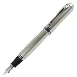 Gullor Jinhao X750 Fountain Pen Stainless Steel Medium 18KGP Nib - Silver