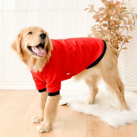 ANIAC Fall Dog Sweater for Medium Dog Girl Boy,Red Big Dog Shirt with Sleeves,Basic Dog Hoodies, Warm Pet Dog Clothes for Large Breeds 44-55 LB (5XL, Red)…