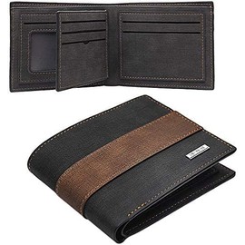 TUQI Cartera Hombre Minimalista - Billetera para Caballero con Ventana DNI, Monedero y Organizador de Tarjetas Carteras Elegantes con Portamonedas Regalos Masculinos de Lujo (Negro Clásico)