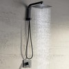 Black Shower Head and Handle Set, Shower Faucet Set with