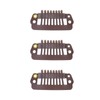 50pcs 8 Tips 8 Teeth Snap Comb Wig Clips Stainless