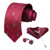 SzonMcnl Christmas Ties for Men Pattern Woven Party Christmas Tie