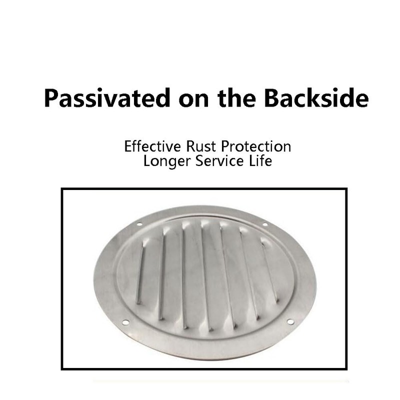 Round Louvered Vent, 316 Stainless Steel Air Vent Grille Ventilator