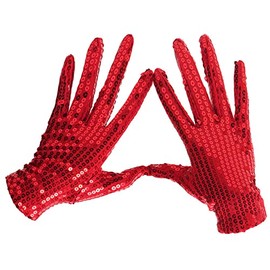AUSUAYA Women's Costume Dress Up Dance Gloves Valentine's Day Cosplay Party Show Costume Accessories GB-G-2, red