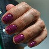 JUSTOTRY 24 Pcs Plum Solid Short False Nails Square Pattern,Glossy