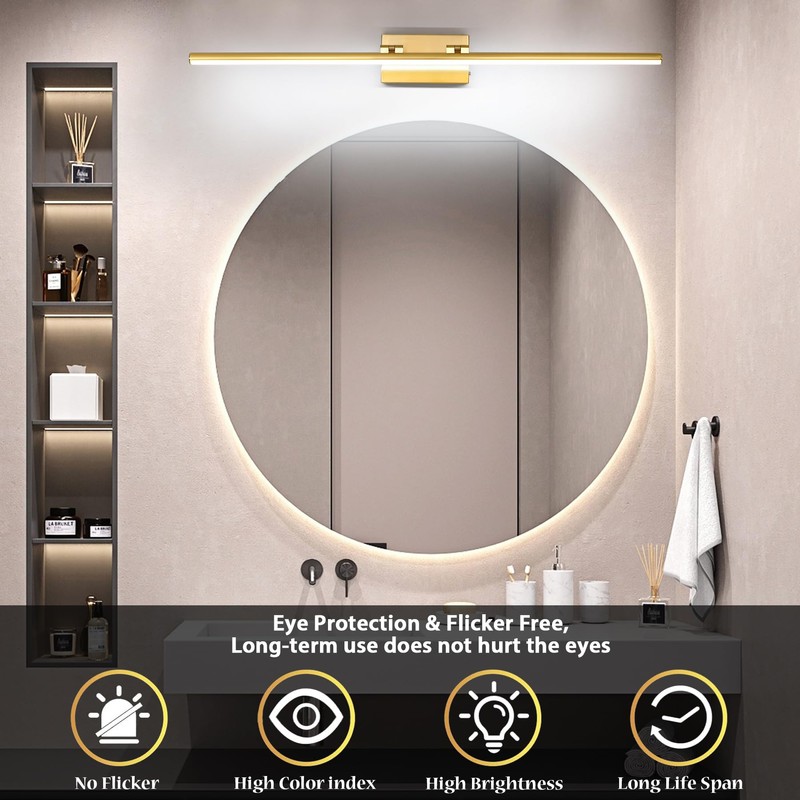BrkNit LED Bathroom Vanity Light, Modern Bathroom Light Fixture Over