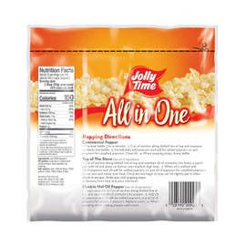 JOLLY TIME All in One Kit for 8 oz. Popcorn Machine | Portion Packet with Kernels, Oil and Salt for Commercial, Movie Theater or Air Popper (Net Wt. 10.5 oz. Each, Pack of 24)