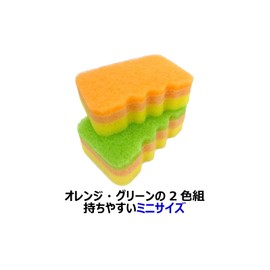 Kikulon Kitchen Sponge, Made in Japan, Clear Foaming Sponge, Mini 2 Pieces, Pack of 3