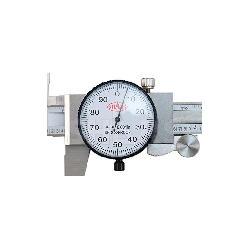 Shars Precision Stainless Steel Shock Proof Dial Caliper 0-6" w/Metric