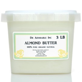 Dr Adorable - 3 lb - Almond Butter - Pure Natural Premium Organic Cold Pressed
