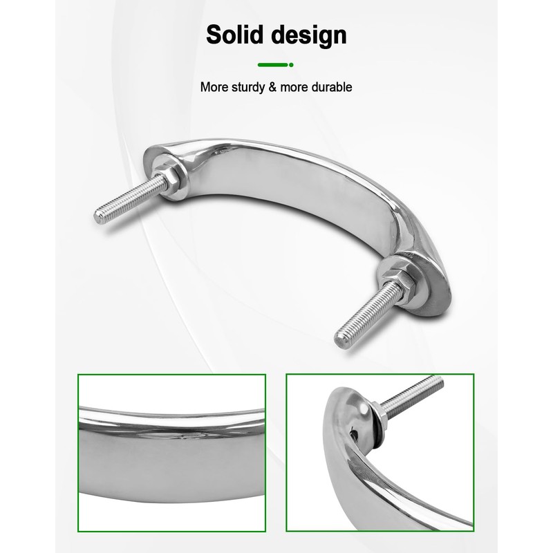 6.5"(165mm) Boat Grab Handle Stainless Steel 316 Hardware, Heavy Duty