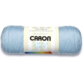 Caron Simply Soft Acrylic Aran Knitting Wool Yarn 170g - 9712 Soft Blue