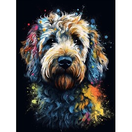Generic Animal Golden Doodle Dog (4) 5D Adult Diamond Art,DIY Diamond Art Painting Kits for Decor Canvas 15.7x11.7inch/40x30cm