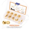 Rustak 6 Pcs 3/4" Brass Pipe Plugs, NPT Brass Pipe