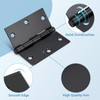 KNOBWELL 10 Pack Matte Black Door Hinges 3.5" X 3.5"