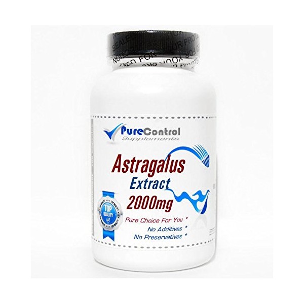 Astragalus Extract 2000mg // 100 Capsules // Pure // by PureControl Supplements
