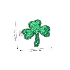 BESPORTBLE 6PCS Shamrock Sequin Hair Clips for Patrick Day Cute Alligator Clips Holiday Accessories for Women Versatile for All Hair