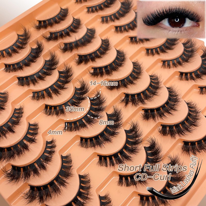 SISIYDY Fluffy Lashes Mink 3D Cat Eye Dramatic Thick Volume