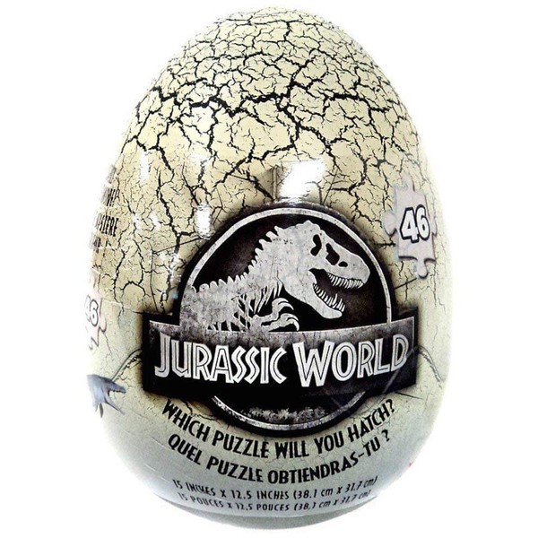 Jurassic World 46 Piece Mystery Dinosaur Puzzle in Egg Packaging