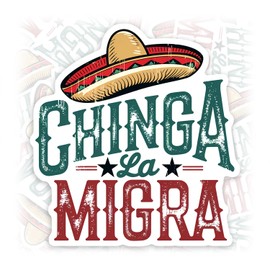 Chinga La Migra Sticker or Magnet Feminist Pride Green and Red Waterproof Vinyl Sticker for Water Bottle Car Bumper Fridge Laptop