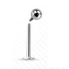 PiercedOff Titanium Labret with Internally Threaded Ball - Thickness 18GA