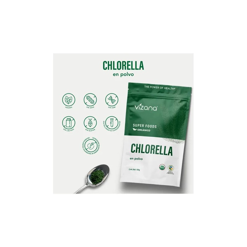 Chlorella Y Espirulina Orgánica Polvo 300g Vizana Nutrition