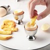 Yitobici Stainless Steel Egg Cups with Base, Stackable, Set of