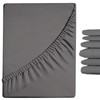 LuxClub King Fitted Sheet Bedding with 45cm Depth, Extra Deep