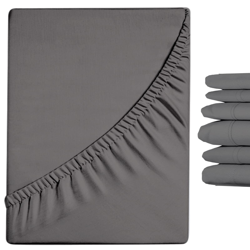 LuxClub King Fitted Sheet Bedding with 45cm Depth, Extra Deep