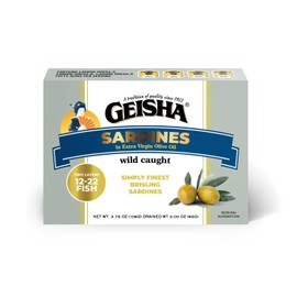 GEISHA Sardines in Extra Virgin Olive Oil 3.75OZ. (Pack of 9), Brisling Sardines | No Trans fat － Gluten Free－NON-GMO － BPA NI－Excellent Source of Protein－Ready to Eat －Omega3 fatty acid 1,800mg－Omega6 fatty acid 1,600mg－Omega9 fatty acid 4,000mg