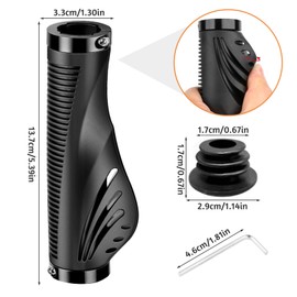 Bike Grips, Bike Handlebar Grips Universal Mountain Bike Grips Silicone Rubber Grip Handle Cover Accessory, for BMX, Mountain, Beach Cruiser, Scooter, Folding Bike
