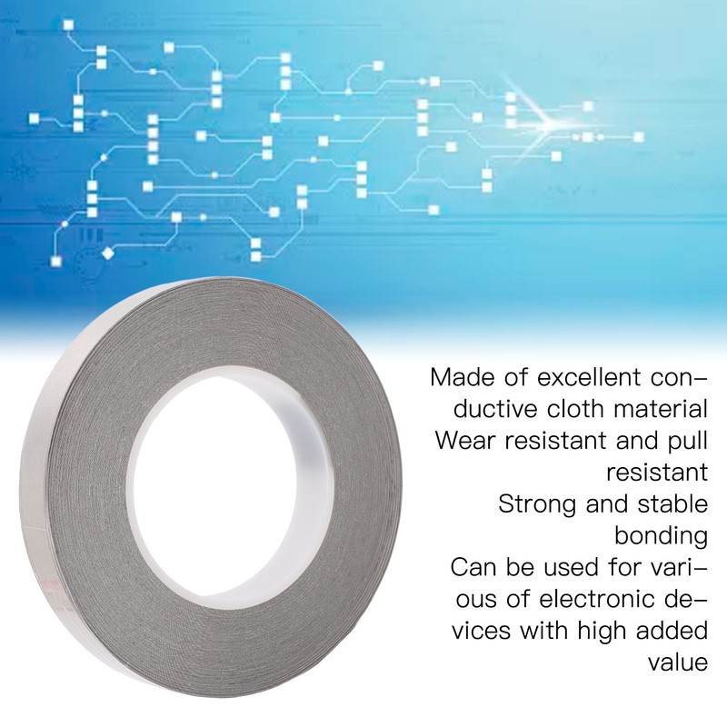 Conductive Cloth Adhesive Tape 0.12mm Thickness 19mm Width 50m Total
