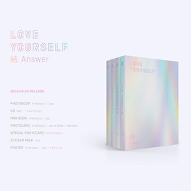 LOVE YOURSELF 結 ANSWER [ L ver. ] BTS Album 2CD + Photobook + Mini Book + Sticker Pack + FREE GIFT / K-POP Sealed