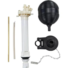 Master Plumber 211L,Toiler Tank Repair Kit 10", Hoover Type Fill Valve/Tube/Float/Rod/Flapper