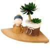 OAKERLAND Oak Floating Corner Shelf Solid Wood Drawers Display Corner