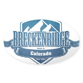 CafePress Breckenridge Colorado Ski Resort 1 Sticker Oval Car Bumper Sticker