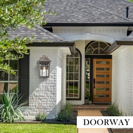 Darkaway Large Outdoor Sconce Lights Wall Light Fixtures,14inch Exterior Porch Light Outdoor Sconce Anti-Rust Waterproof Aluminum Outside Light with Water Ripple Glass for Patio Yard Doorway Garage