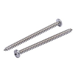 Bolt Dropper 10 X 3 Stainless Pan Head Phillips Wood Screw, (25 Pack), 18-8 (304) Stainless Steel Screws by Bolt Dropper Corrosion Resistant Deep Cut Drive Pan Head