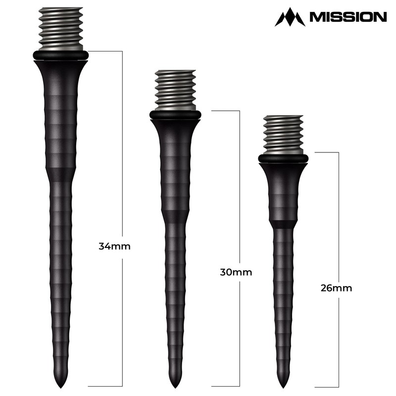 Mission Darts Points Titan Ripple | Titanium Conversion Point |