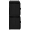 Black Steel 24.8"x11.8"x28" Storage Cabinet with 4 Fabric Baskets 11.8"x11.8"x28"